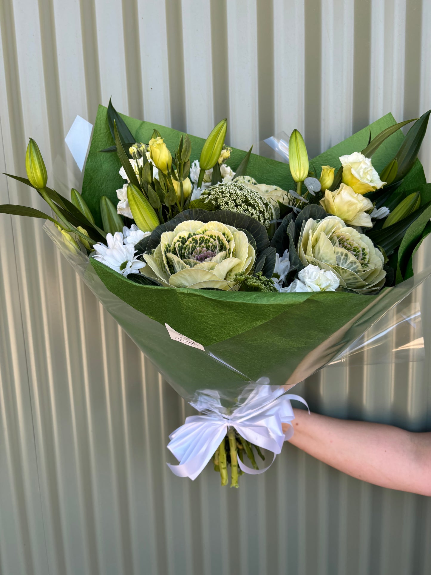 $50 Seasonal Posy - White & Green