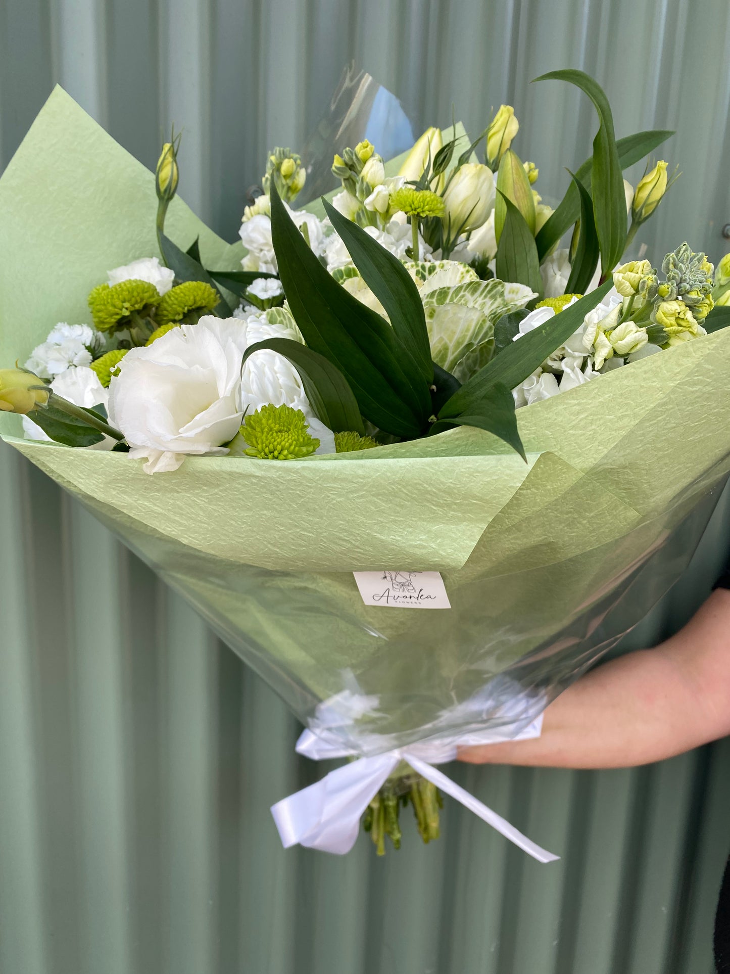 $50 Seasonal Posy - White & Green
